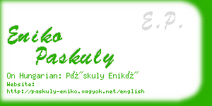 eniko paskuly business card